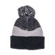 Beanie cap fashion item apparel in gray scale classic colors with pompom