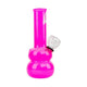 5-inch pink glass carb bong smoking device bright solid color Bob Marley face sillhouette printed on neck