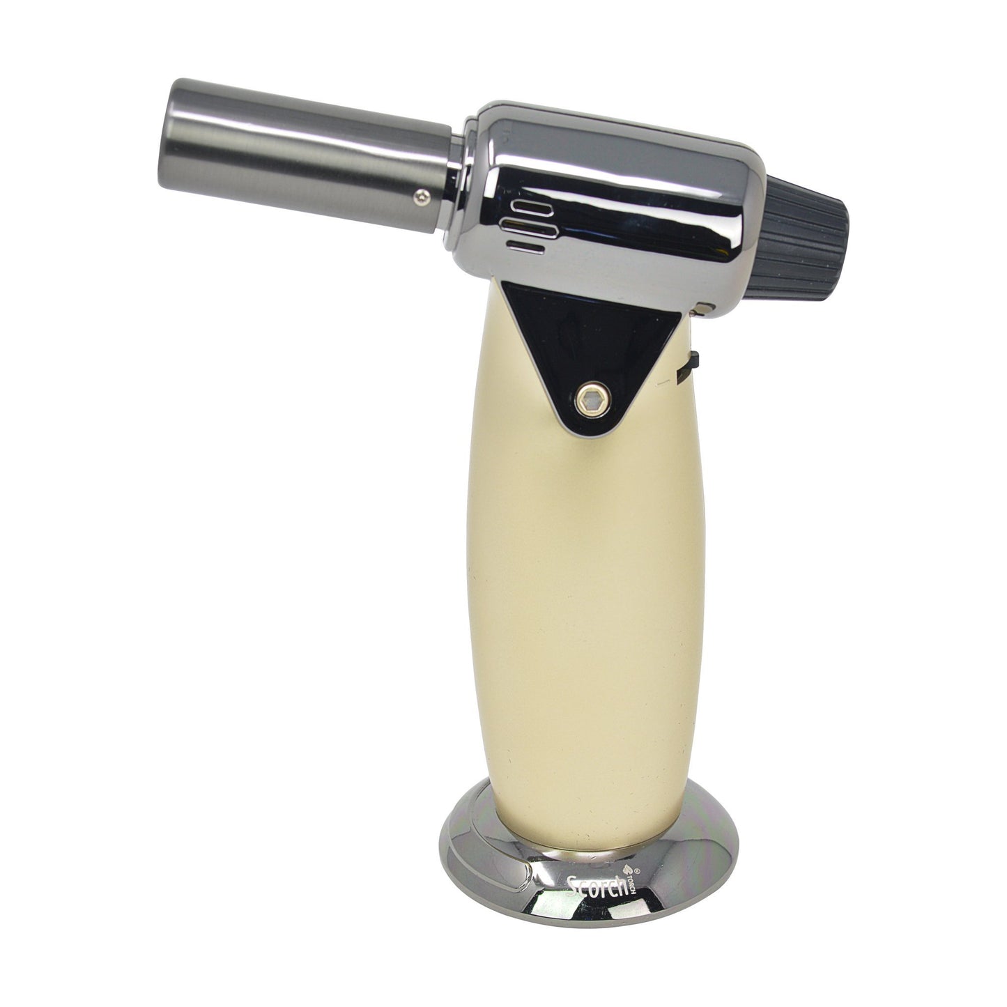 6-inch easy-to-grip handheld torch smoking accessory dial on back adjustable flame gun-shape gold sci fi style