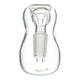 Full shot of 3-inch glass bubble ash catcher smoking device part 14mm male connector facing front