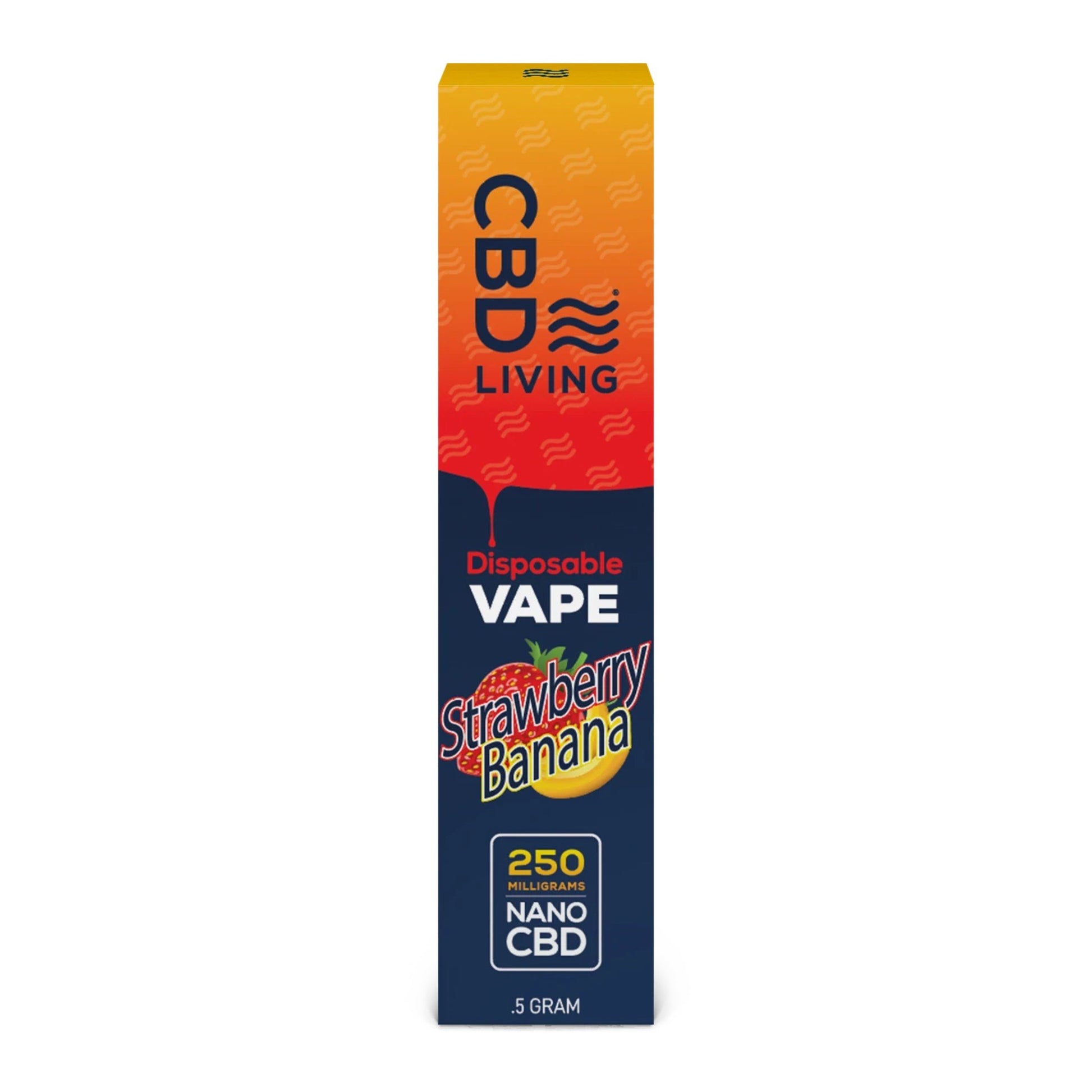 CBD Living Disposable Vape - 250mg 250mg / Strawberry Banana