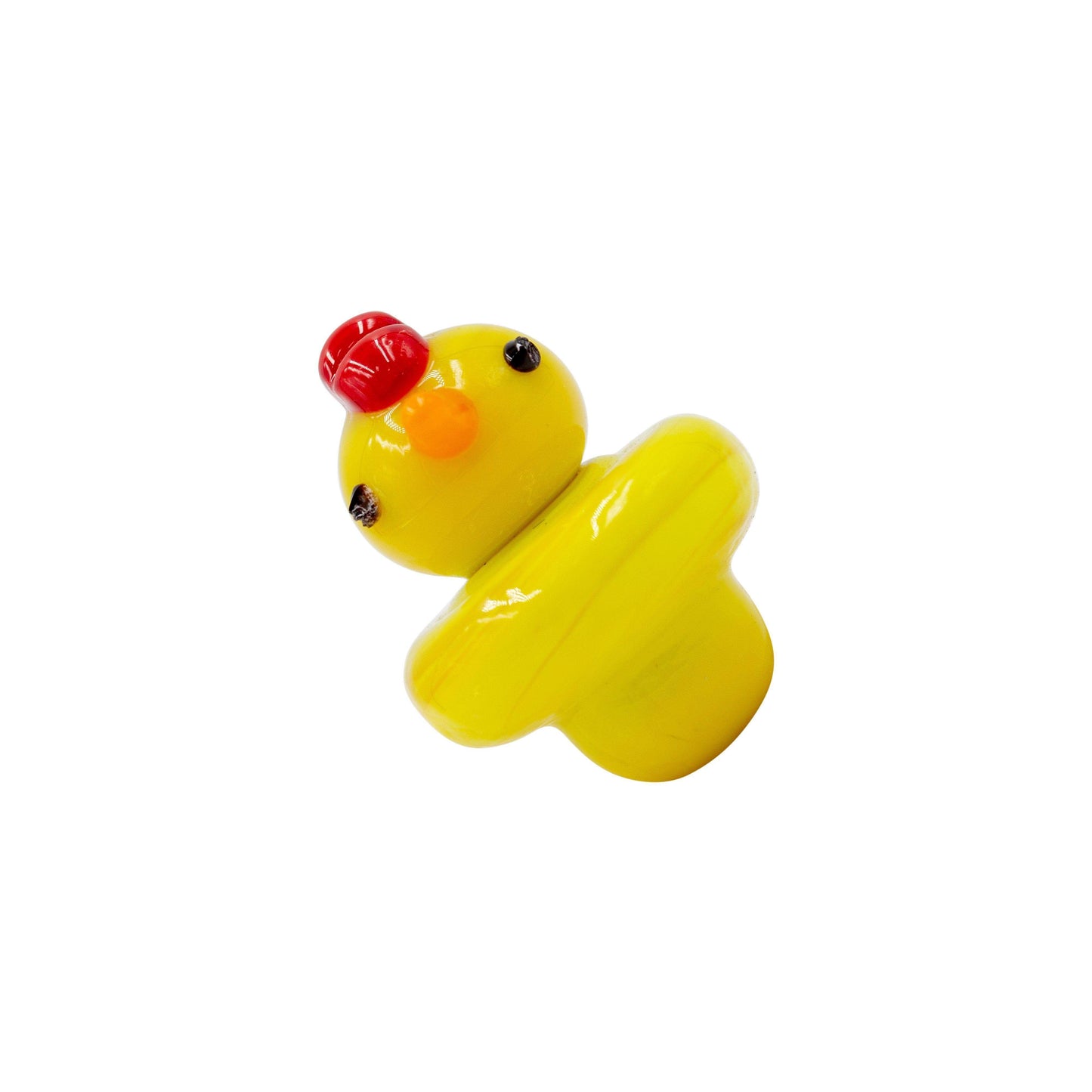 Cute pocket-friendly carb cap made of glass with an chicken with a comb on head look and shape
