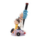 Cool hand-painted clay pipe smoking device figurine-like in Rick and morty Space Ship design