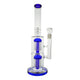 Colored Double Tree Bong - 16in Blue