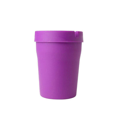 Fun silicone ashtray smoking accessories in purple color and pail bucket shape design and look