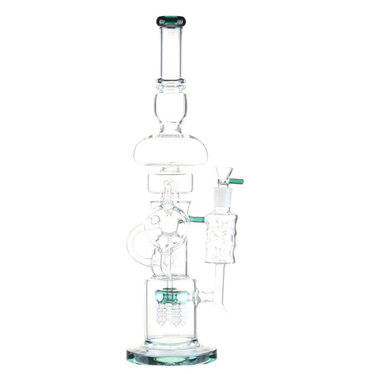 Cylindrical Funnel Perc Bong - 19in
