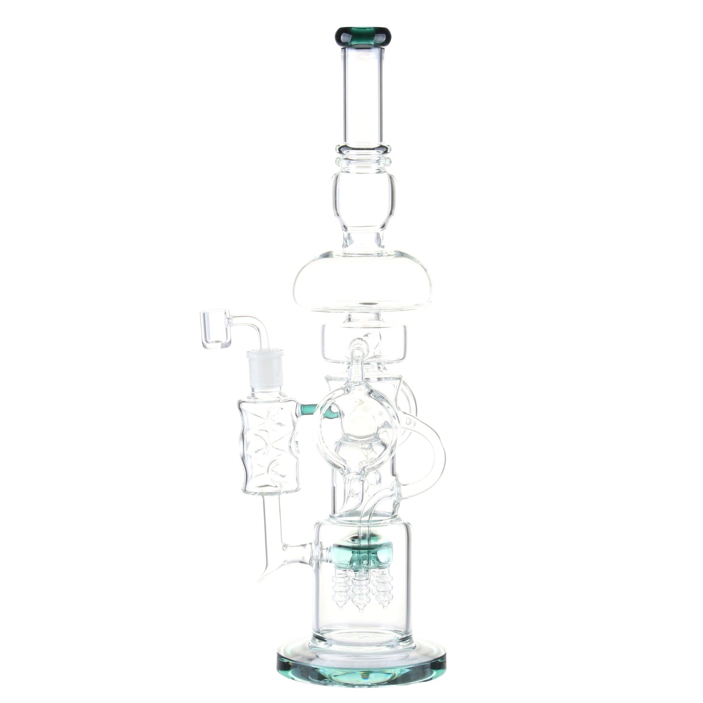 Cylindrical Funnel Perc Bong - 19in
