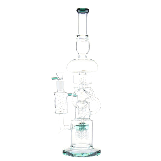 Cylindrical Funnel Perc Bong - 19in