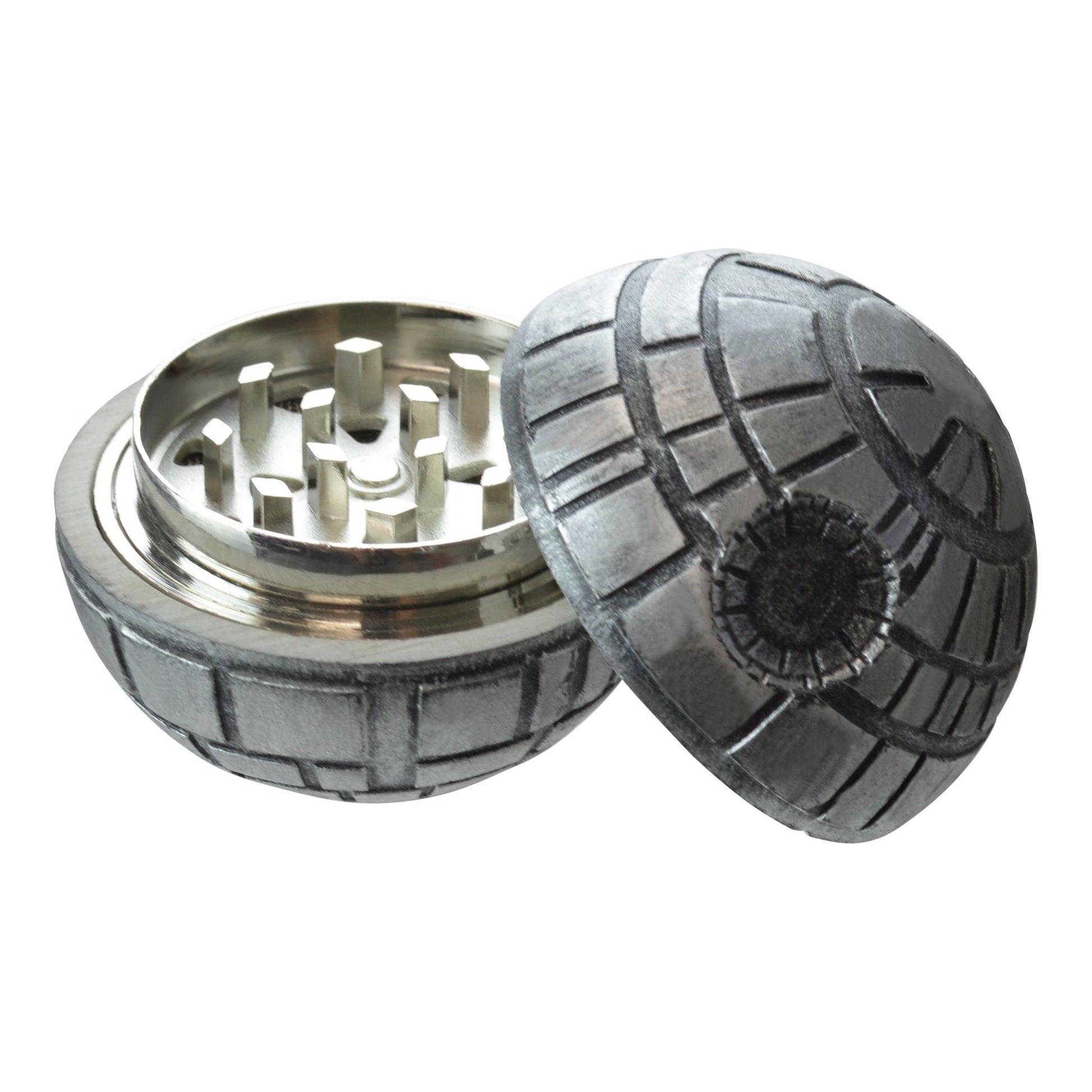 star wars tobacco grinder Inspired Boba Fett Herb Spice Crusher, 4 Layer Aluminum Magnetic Grinder, Sci-fi Kitchen Tool, Gift for Him Star Wars Death Star Herb