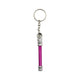 Mini keychain pipe smoking accessory in a cylinder hammer-like shape Pink colors stainless steel both ends with keyring