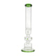 Green 15-inch glass bong smoking device with colorful glass dots 3 chambers with ice catcher refreshing classic look