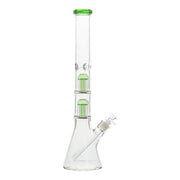 Double Colored Tree Perc Beaker - 18in Green