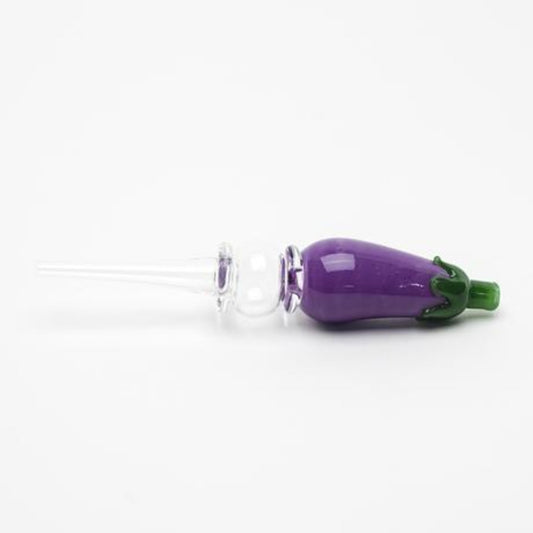 Empire Glassworks Eggplant Honey Straw - 5.5in