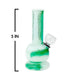 5-inch glass carbed bong smoking device swirl frosted green and white Eukaryote nucleus science molecule design two-layers base