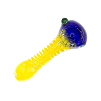 Glass Playground Pipe - 4.5in Yellow and Midnight Blue