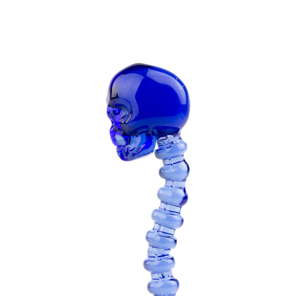 Glass Skull Dabber Blue