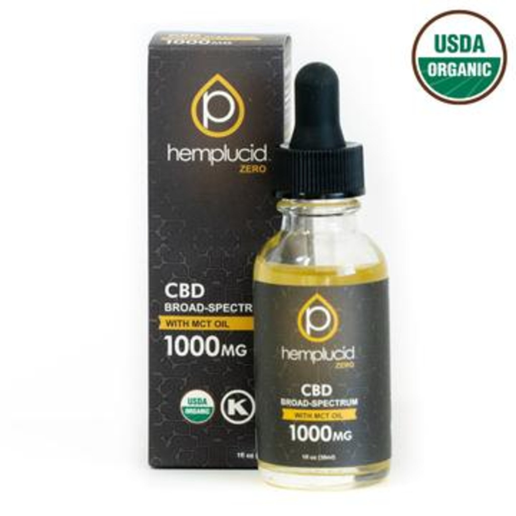 Hemplucid USDA Organic CBD Broad Spectrum Oil MCT Everything 420
