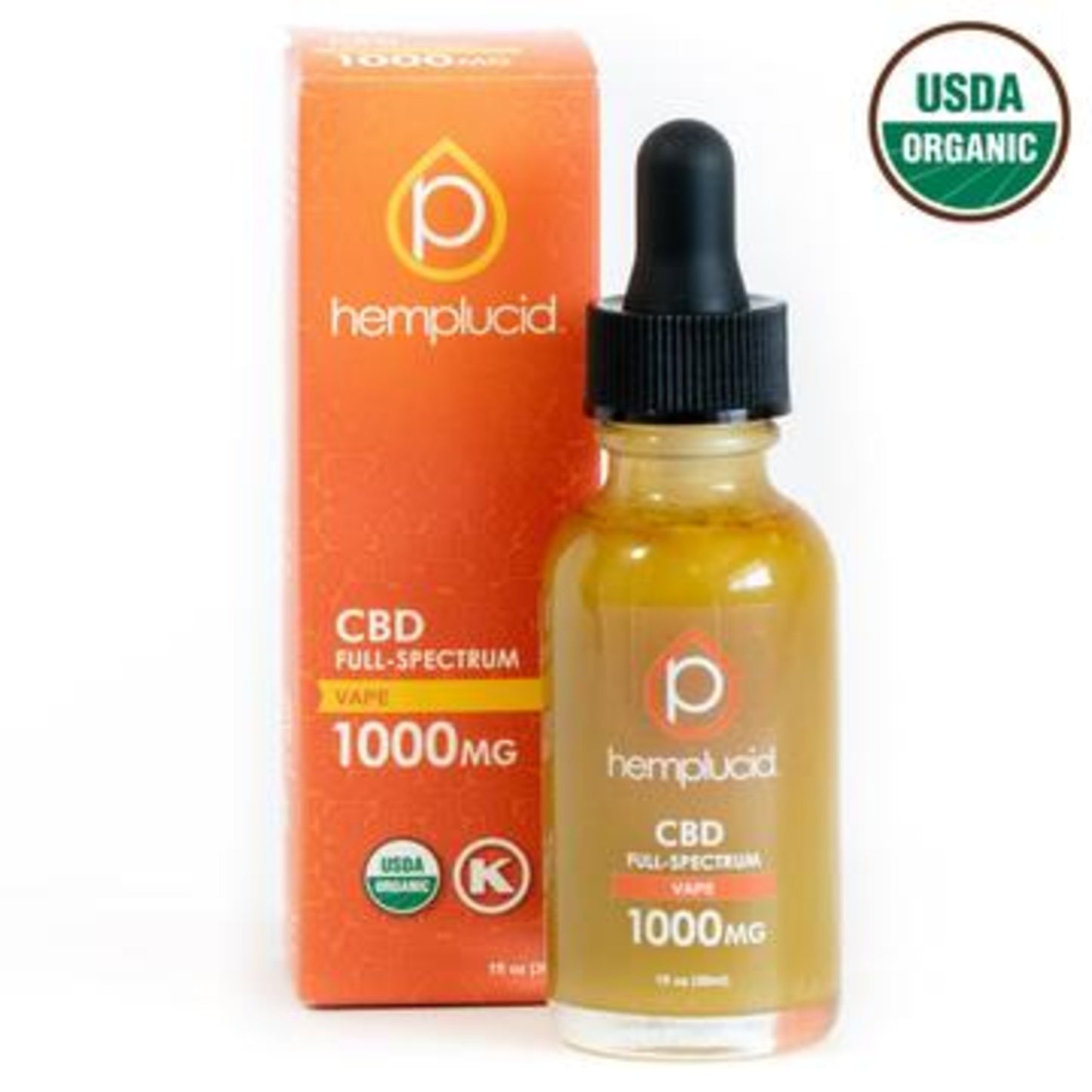 Hemplucid USDA Organic Full Spectrum - Vape ELiquid 1000mg