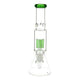 Green 10-inch clear glass bong smoking device diffused downstem tree percolator with ice catcher beaker bottom