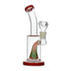 Red 6-inch mess-free clear glass bong with diffuser downstem psychedelic centerpiece hippy 60s design no splash sturdy