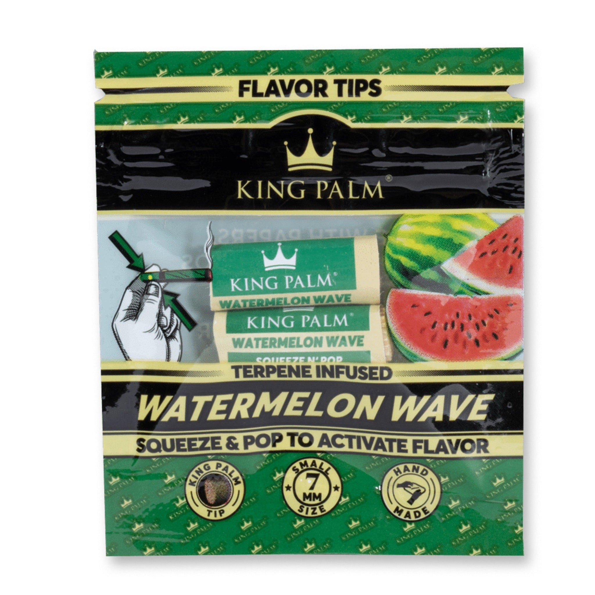 King Palm Flavored Filter Tips – 7mm Pine Terpene, 25-Pack, Rolling Tips