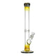 Giant 19-inch far straight long shooter bong smoking device with color stained ends flat base thick mouthpiece