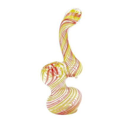 Large Twist Bubbler - 5in Red and Green