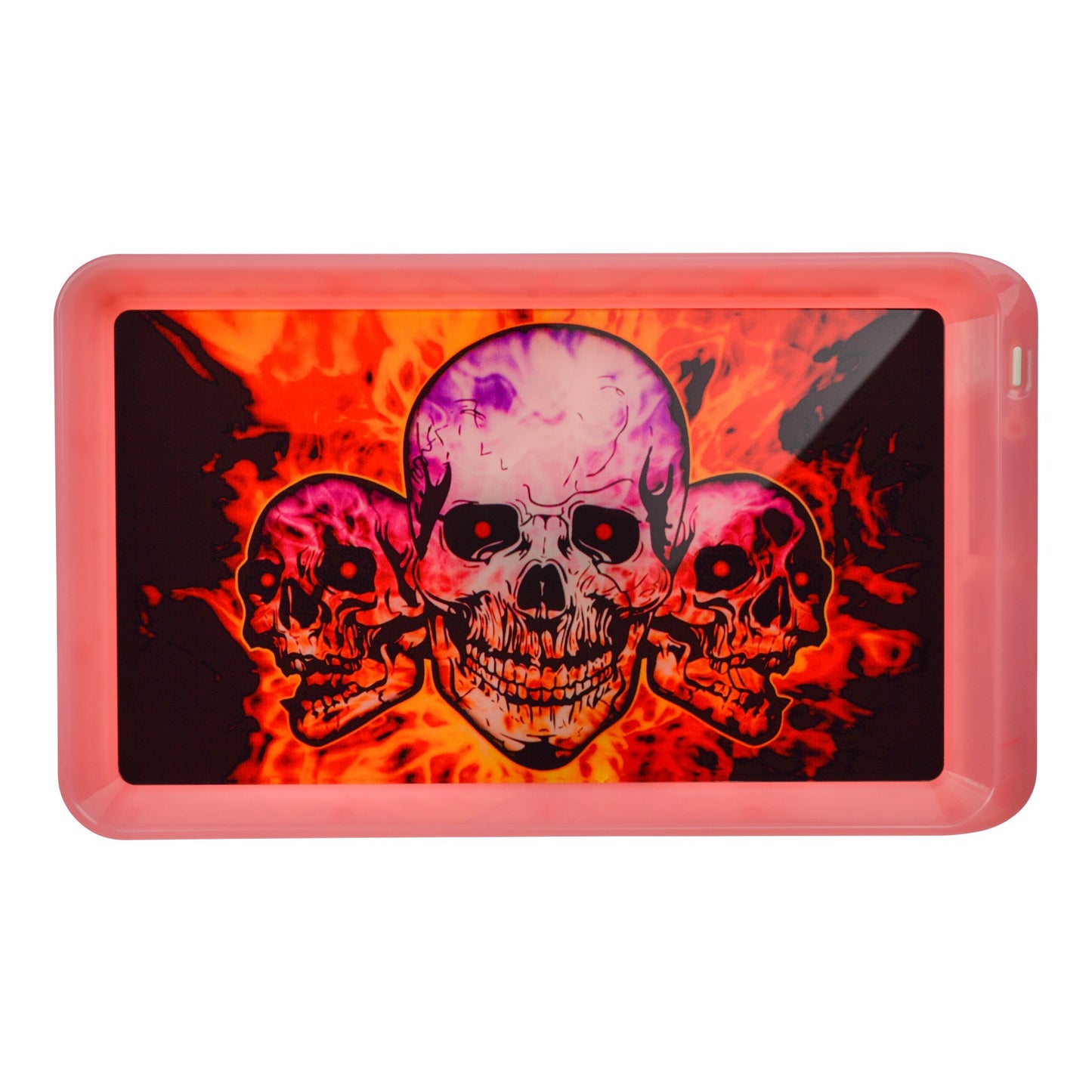 LED Rolling Tray - 10in Skull