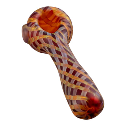 Lines In The Sand Glass Pipe - 5in Amber