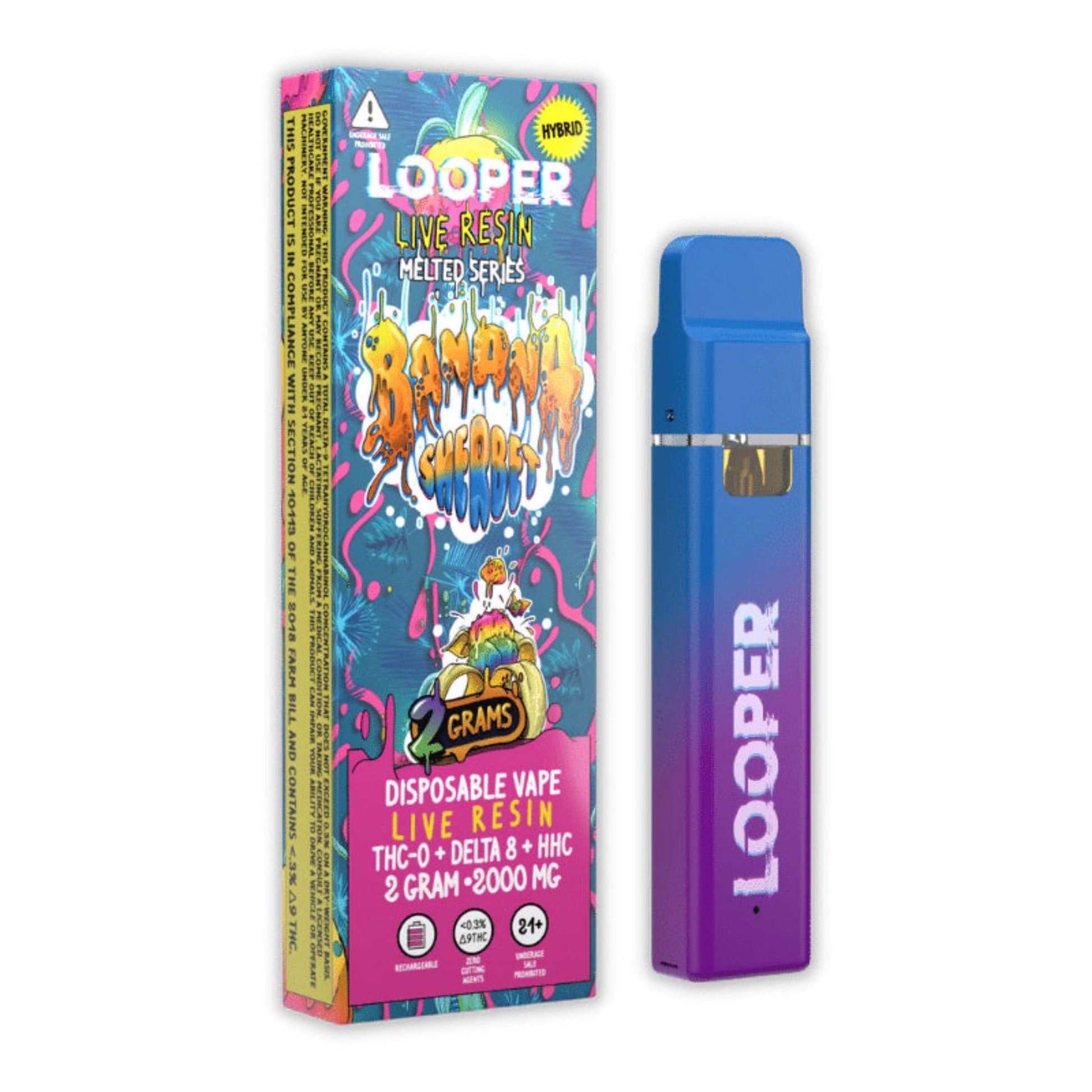 Looper Melted Blend Disposable Vape Banana Sherbet