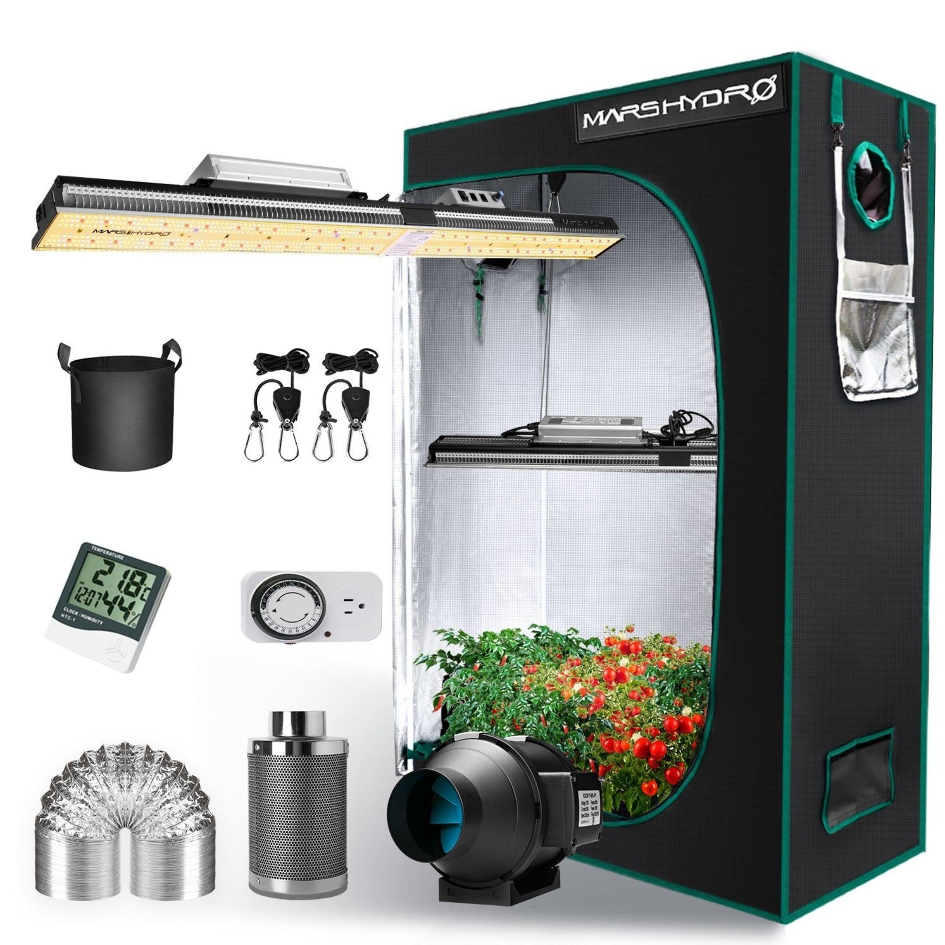 led grow light for 2x4 tent Mars Hydro SP3000 LED Grow Light and 2x4 Indoor Full Grow Tent Kit