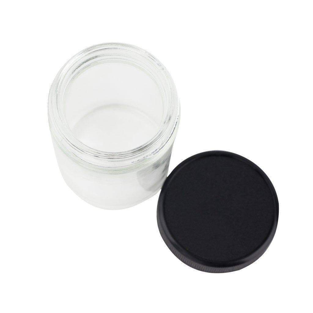Large mega stash glass jar container smoking accessory with a secure seal in a classic jar bouillon look
