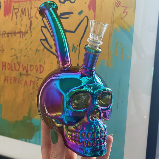 Mini Skull Bubbler - 8in