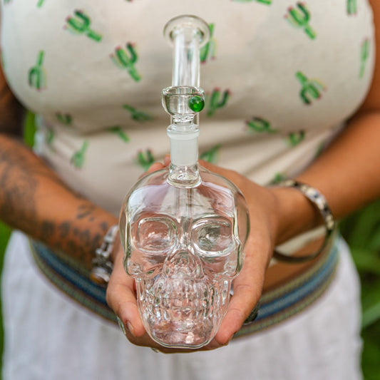 Mini Skull Bubbler - 8in