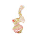 4-inch heat-safe mini glass classic bubbler bent neck Watermelon swirl colors twisting design genie-in-a-bottle shape