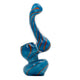 4-inch heat-safe mini glass classic bubbler bent neck Berry Tangerine swirl colors twisting design genie-in-a-bottle shape