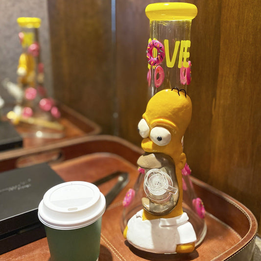 Mmm Donuts Beaker Bong - 13in