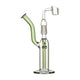 Green 6-inch glass dab rig dabber smoking device with unique neck shape cool sleek look