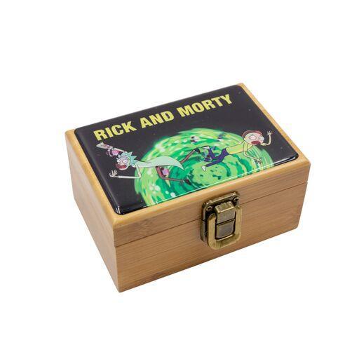 RnM-inspired Rick and Morty closed wooden box