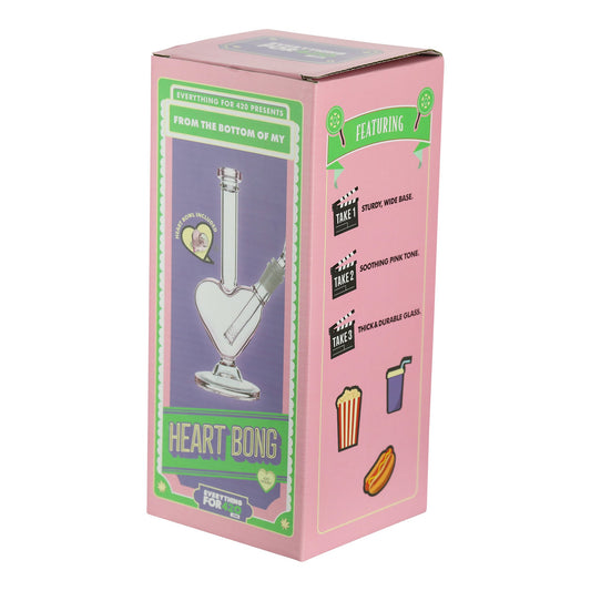 Pink From the Bottom of my Heart Bong - 9in
