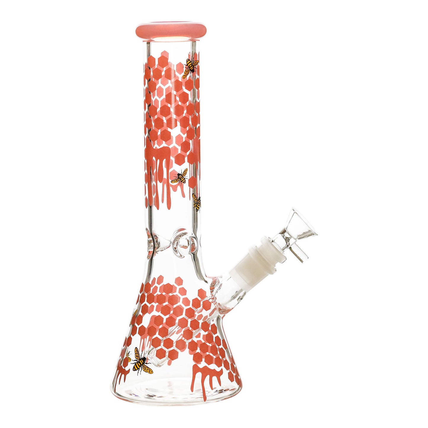 Pink Gooey Beaker Bong - 10in