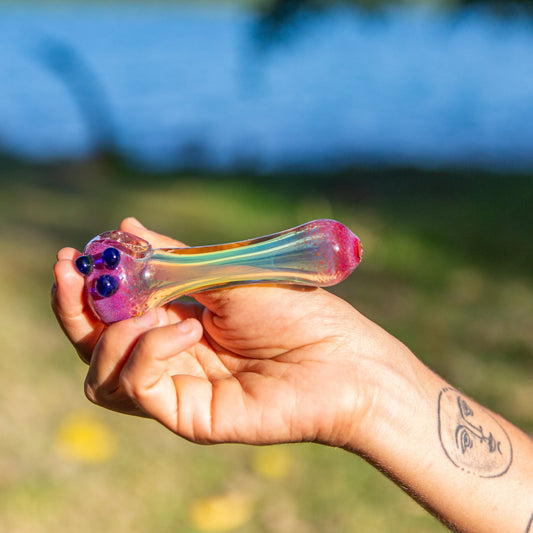 Pink Komodo Glass Pipe - 4.5in