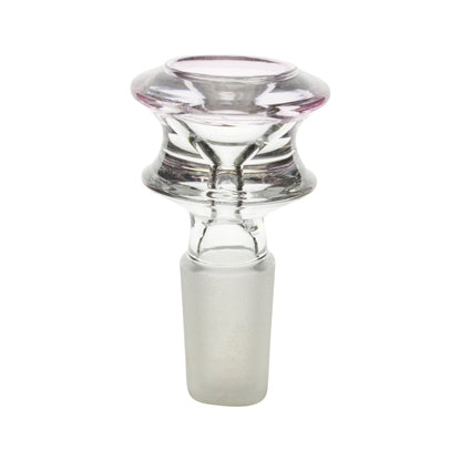Pink Round Glass Bong Bowl - 14mm Male