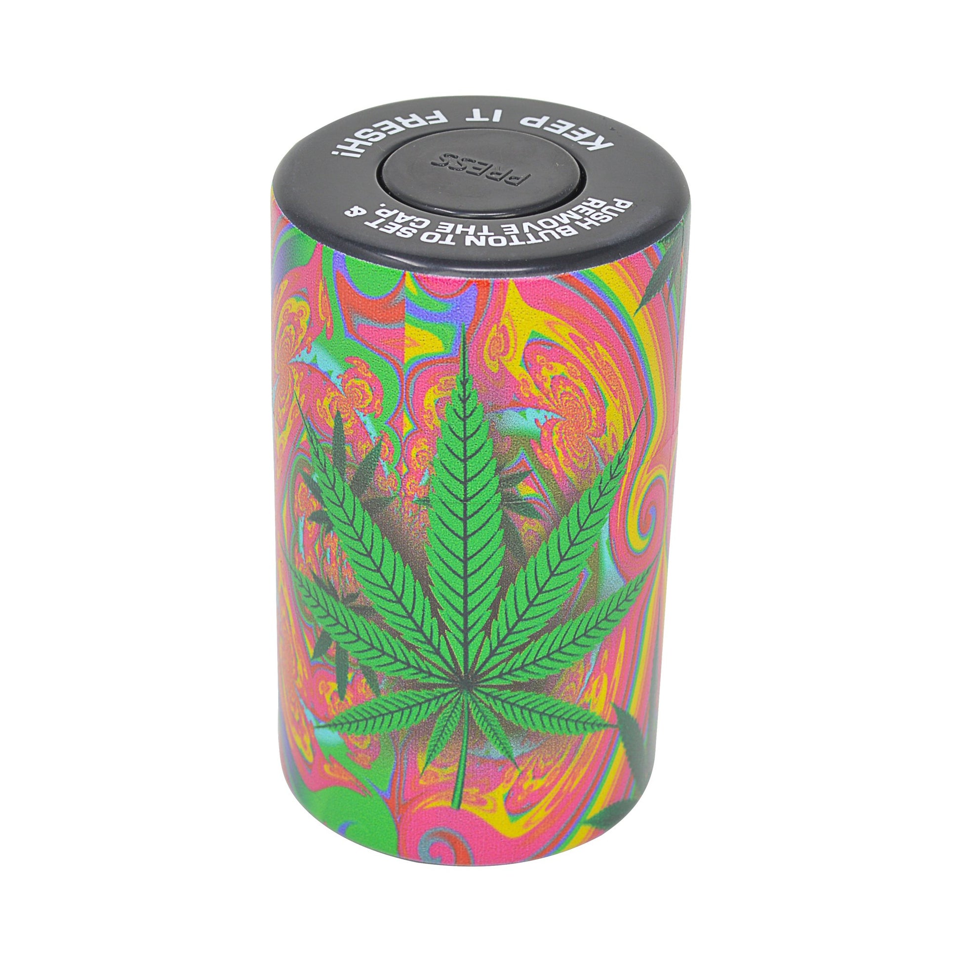 Plastic Vacuum Stash Jar Trippy Hippy