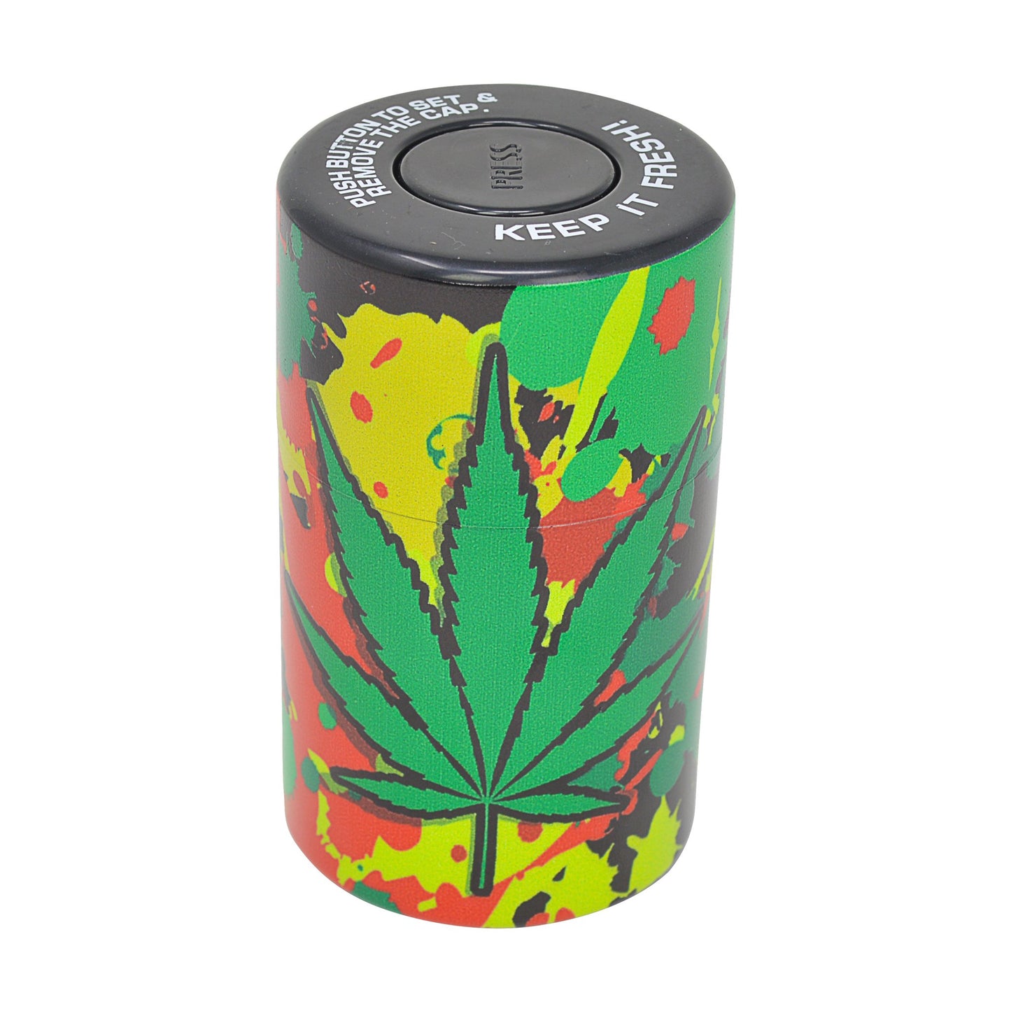 Plastic Vacuum Stash Jar Rasta