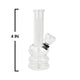 Portable Clear Glass Bong - 4in