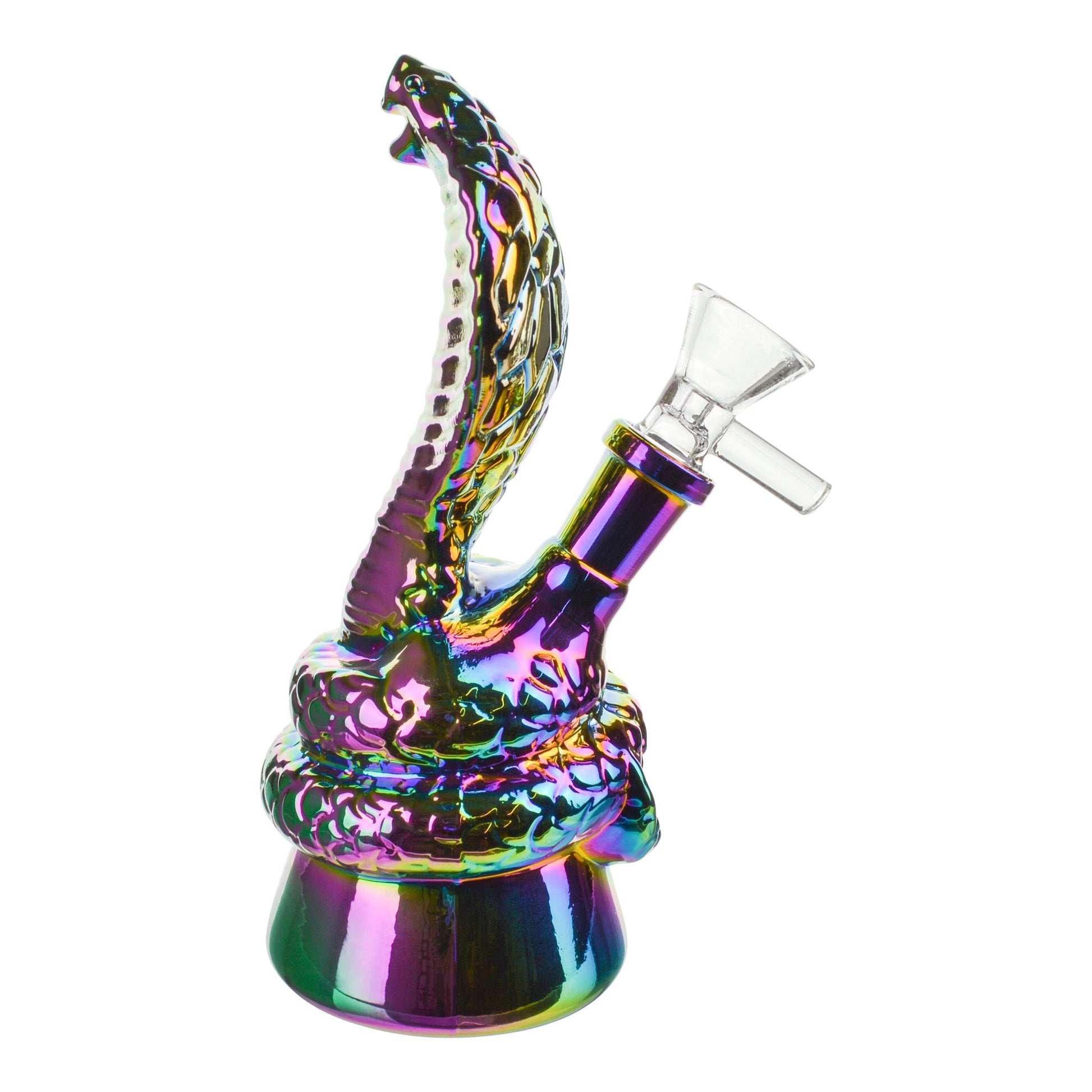 Rainbow Cobra Snake Bong - 6.5in