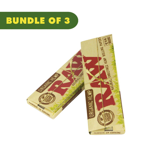 RAW Rolling Papers Organic Hemp 1 1/4 - 3 Pack