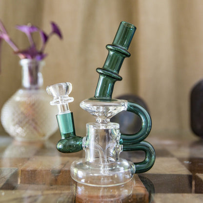 Recycling Gripper Dab Rig - 6in Teal