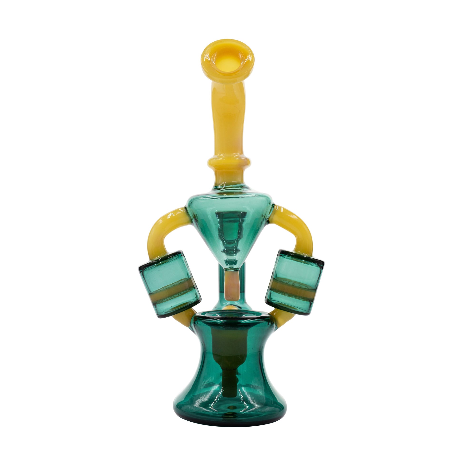 Recycling Spring Bud Bong - 9in Yellow